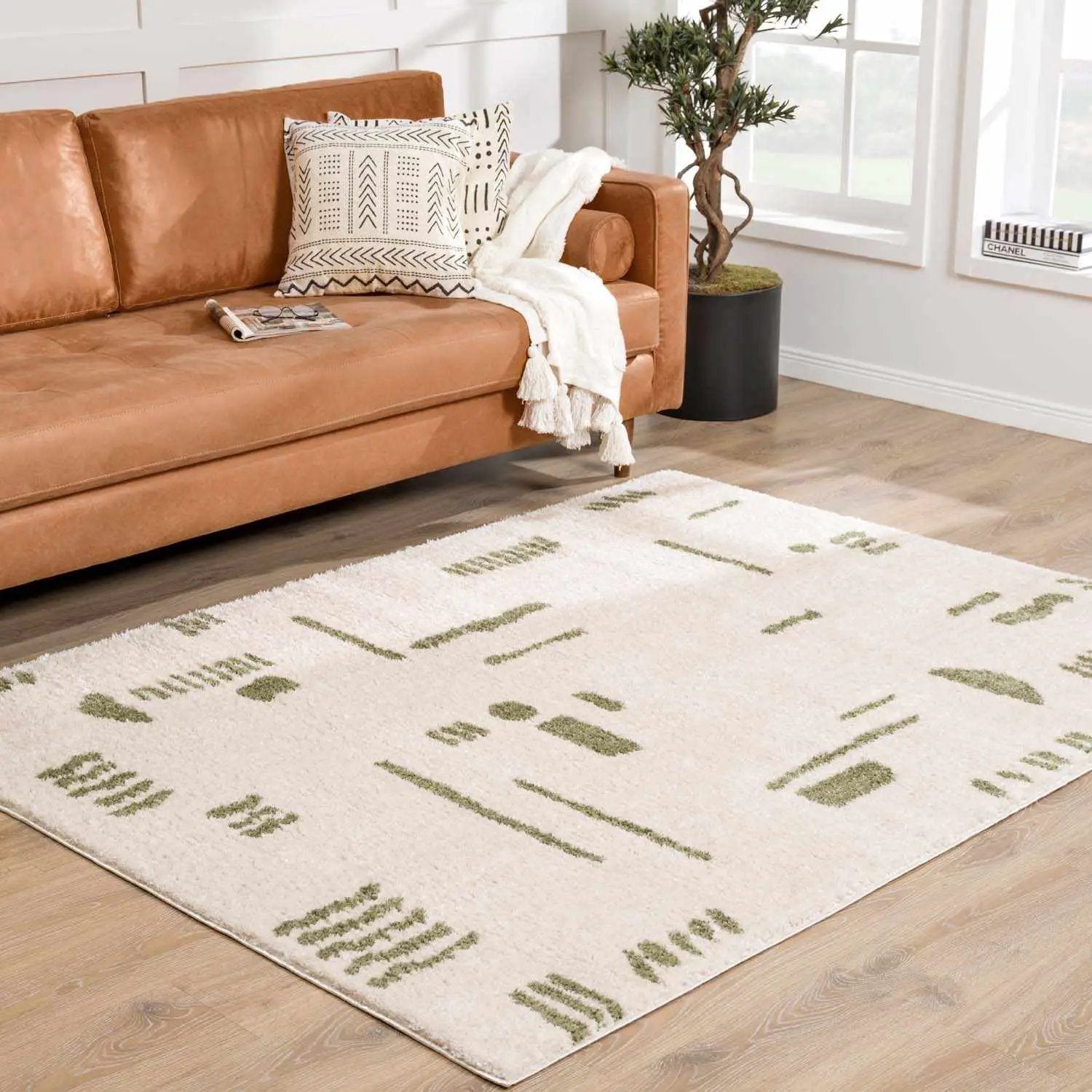 Azriel Green Washable Area Rug by Boutique Rugs