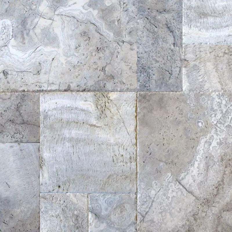 Silver Travertine Tumbled Pattern Tiles by MSI Surfaces