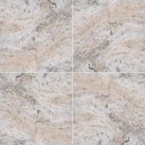 Silver Travertine Honed Tiles 12x12