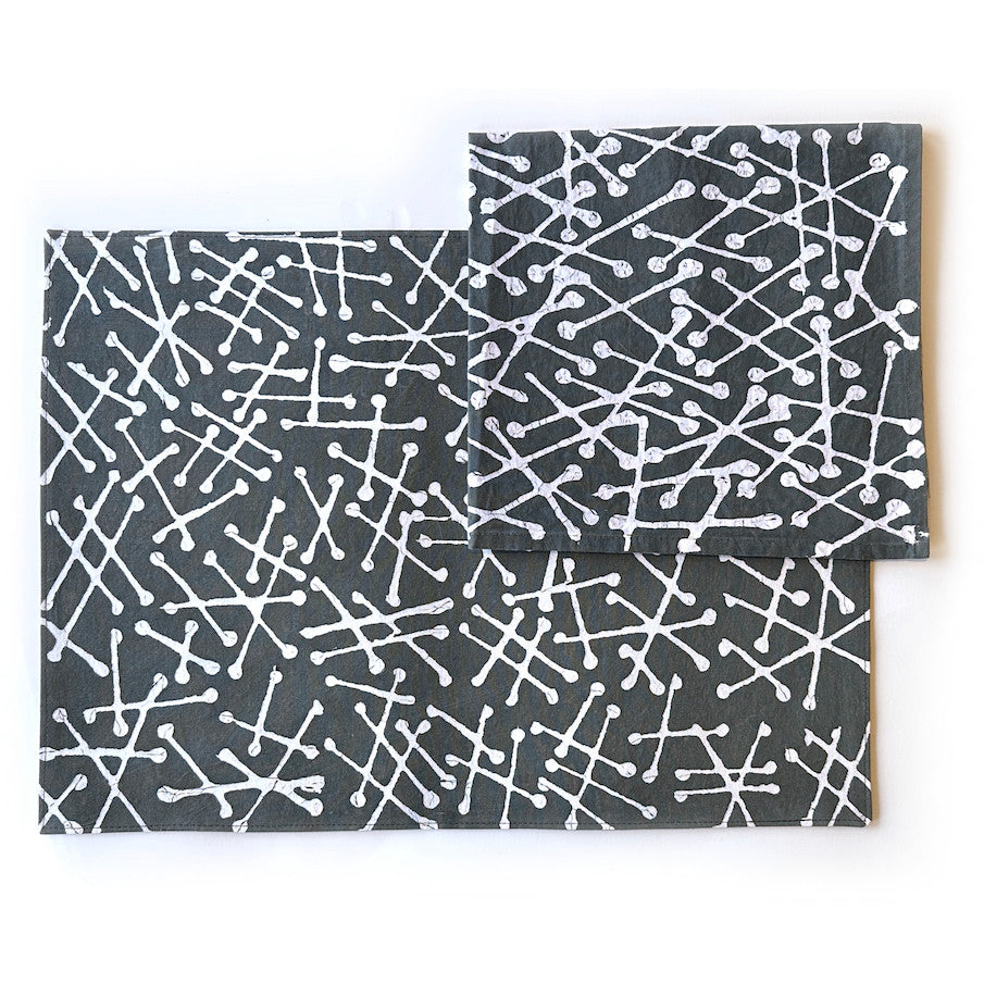 Tsvimbo Gray Napkins - Set of 2, photo 2 of 4