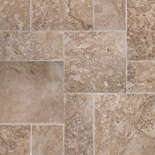 Tuscany Walnut Honed Travertine Pavers 12x24