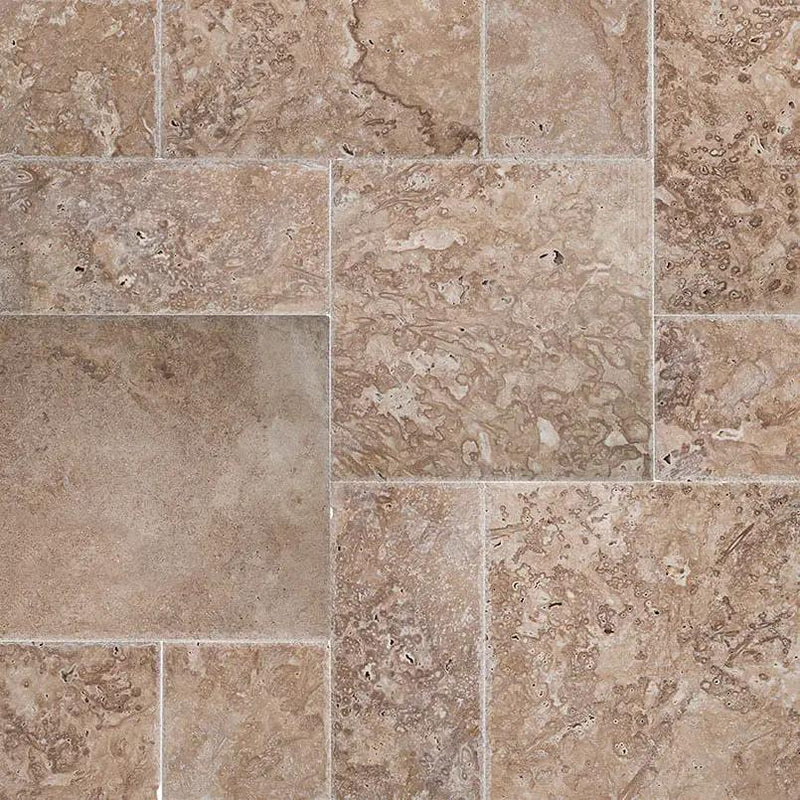Tuscany Walnut Tumbled Pattern Travertine Tiles by MSI Surfaces