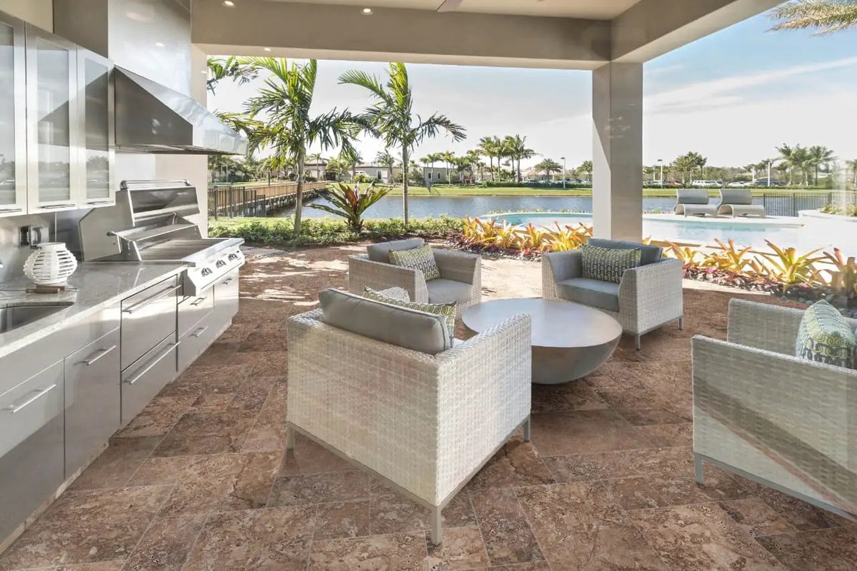 Tuscany Walnut Honed Travertine Tiles 18x18 by MSI Surfaces