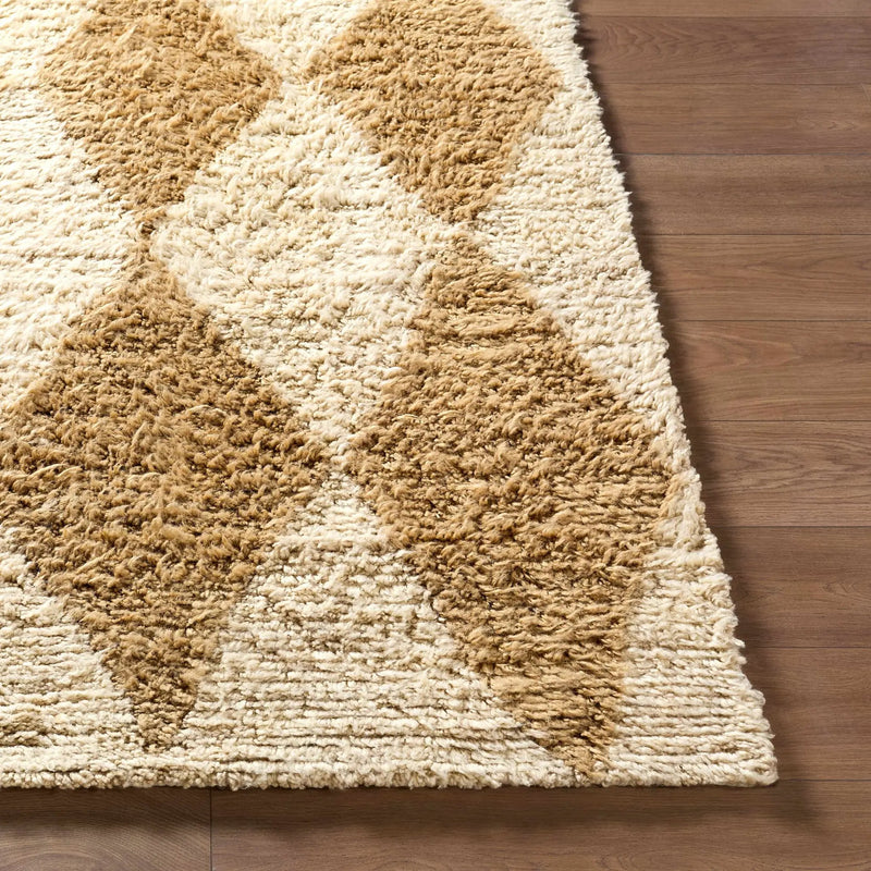Tivka Diamond Checkered Wool Rug by Boutique Rugs