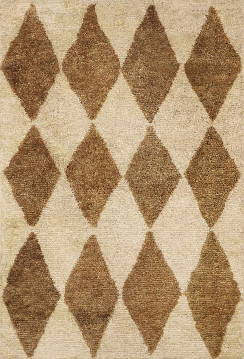 Tivka Diamond Checkered Wool Rug by Boutique Rugs