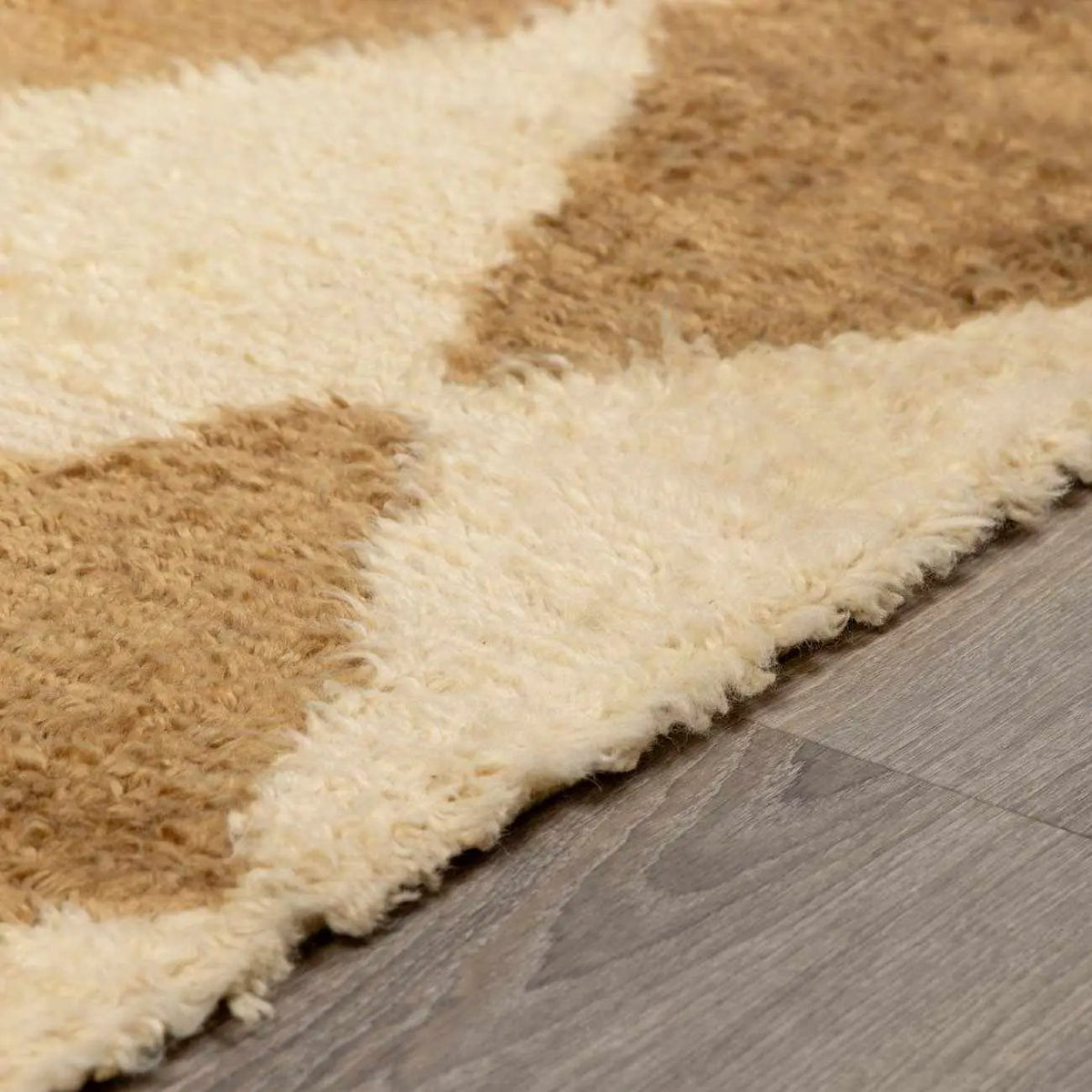 Tivka Diamond Checkered Wool Rug, photo 9 of 17