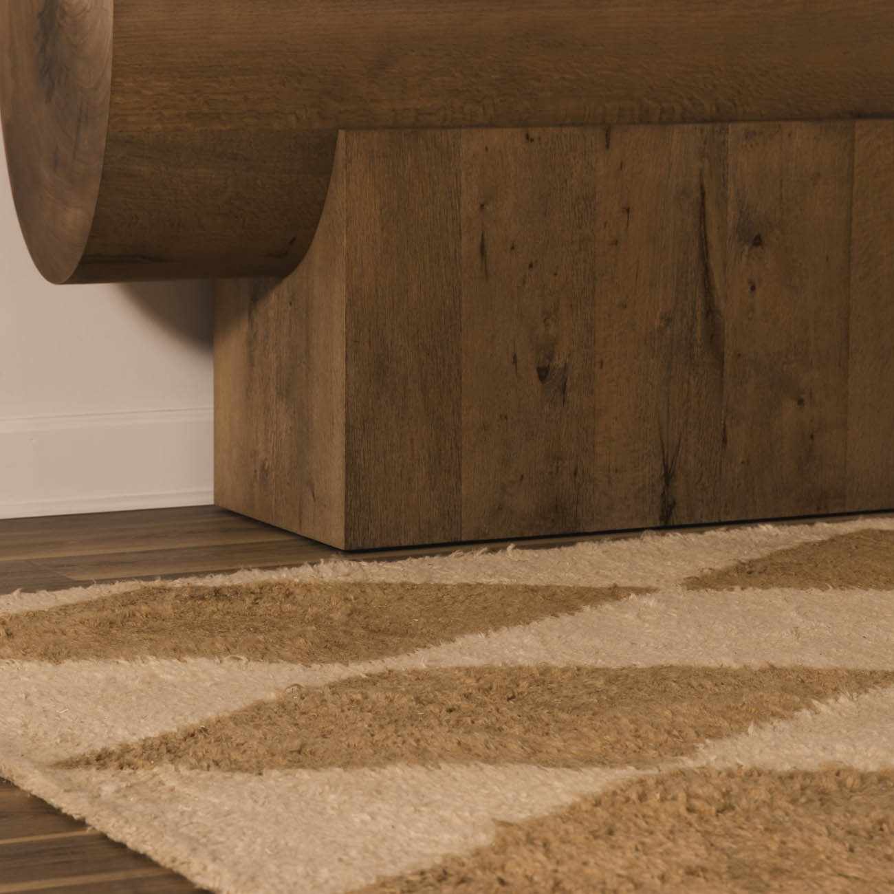 Tivka Diamond Checkered Wool Rug by Boutique Rugs