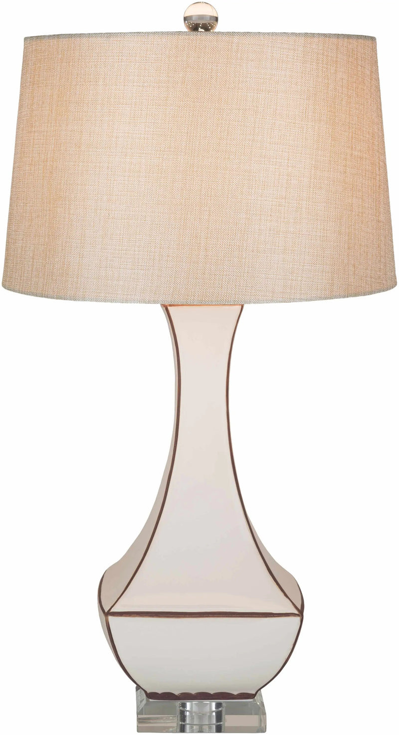 Tuka Tan Ceramic Table Lamp - Clearance by Boutique Rugs