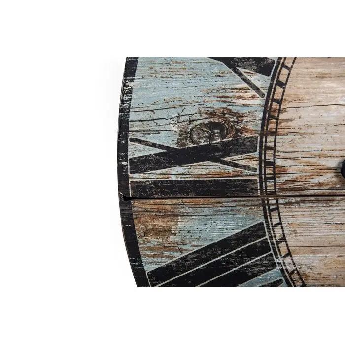 Turquoise Oversized Distressed Paris Wood Wall Clock by HomePacific