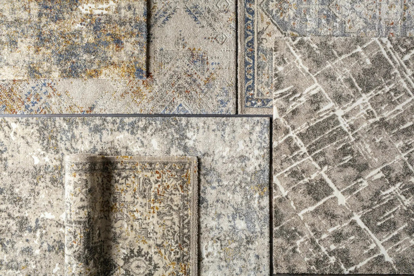 Alabaster Abstract Thick Luxe Rug by Boutique Rugs