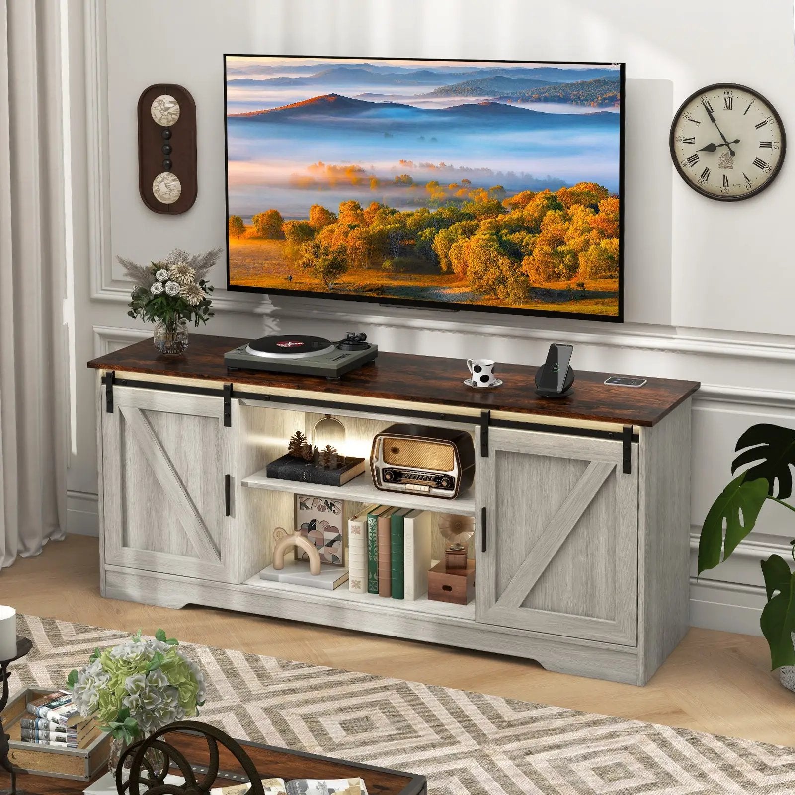 TV Stand for 65 Inch TVs Media Console Table for Living Room by DirectDeals