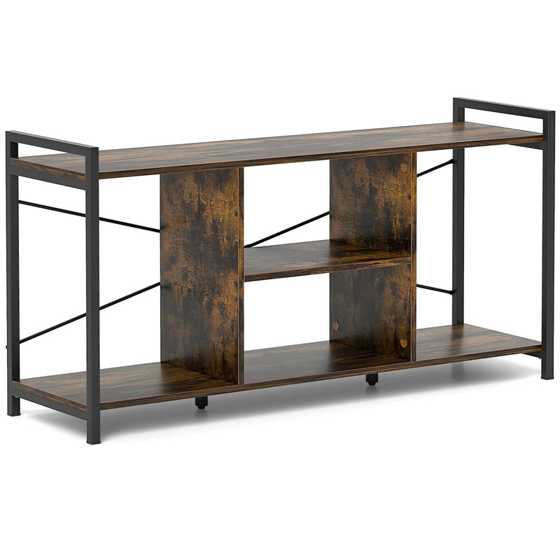 TV Stand for 55 Inch TVs Industrial Entertainment Center-Rustic Brown by DirectDeals
