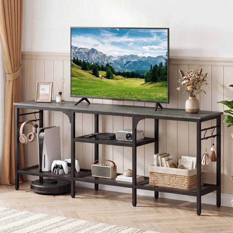 TV Stand for TVs up to 65 Inch with 3-Tier Open Shelves by DirectDeals
