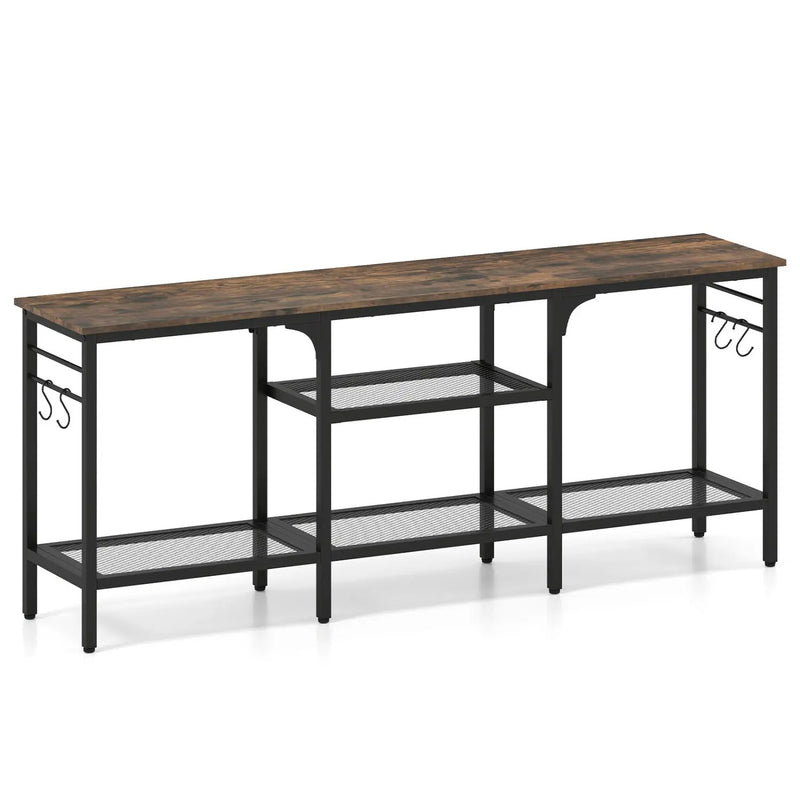TV Stand for TVs up to 65 Inch with 3-Tier Open Shelves by DirectDeals