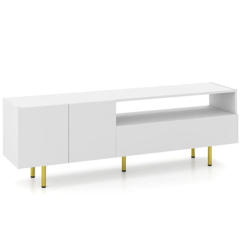 TV Stand for TVs up to 70" with Storage Cabinet and Metal Legs by DirectDeals