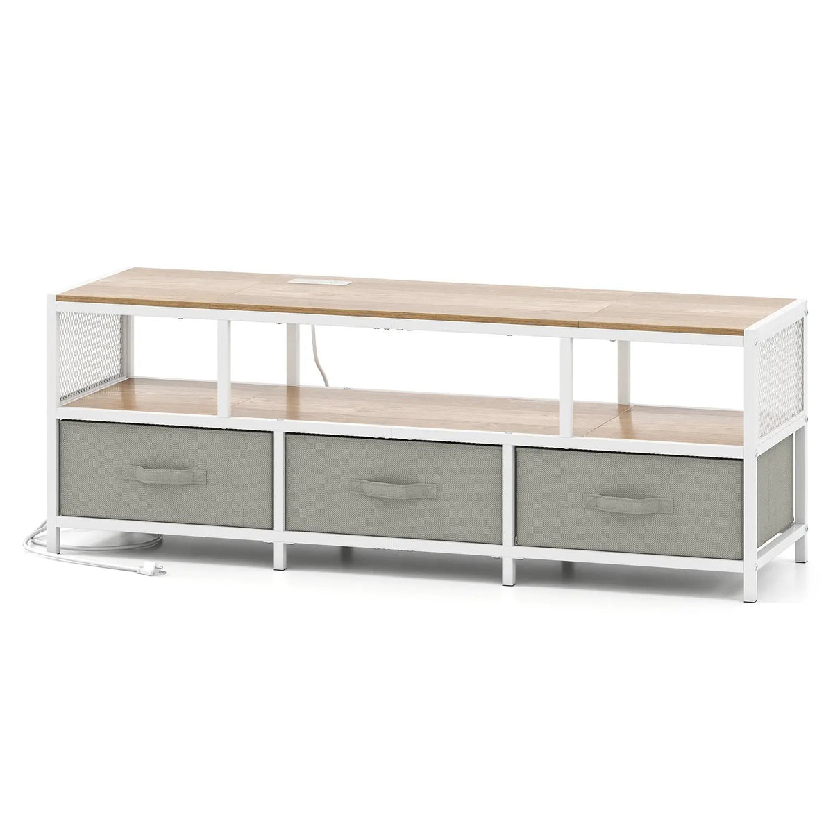 TV Stand for TVs up to 65 Inches with Power Outlets USB Charging, photo 9 of 9
