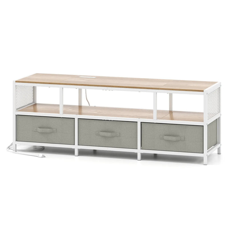 TV Stand for TVs up to 65 Inches with Power Outlets USB Charging by DirectDeals