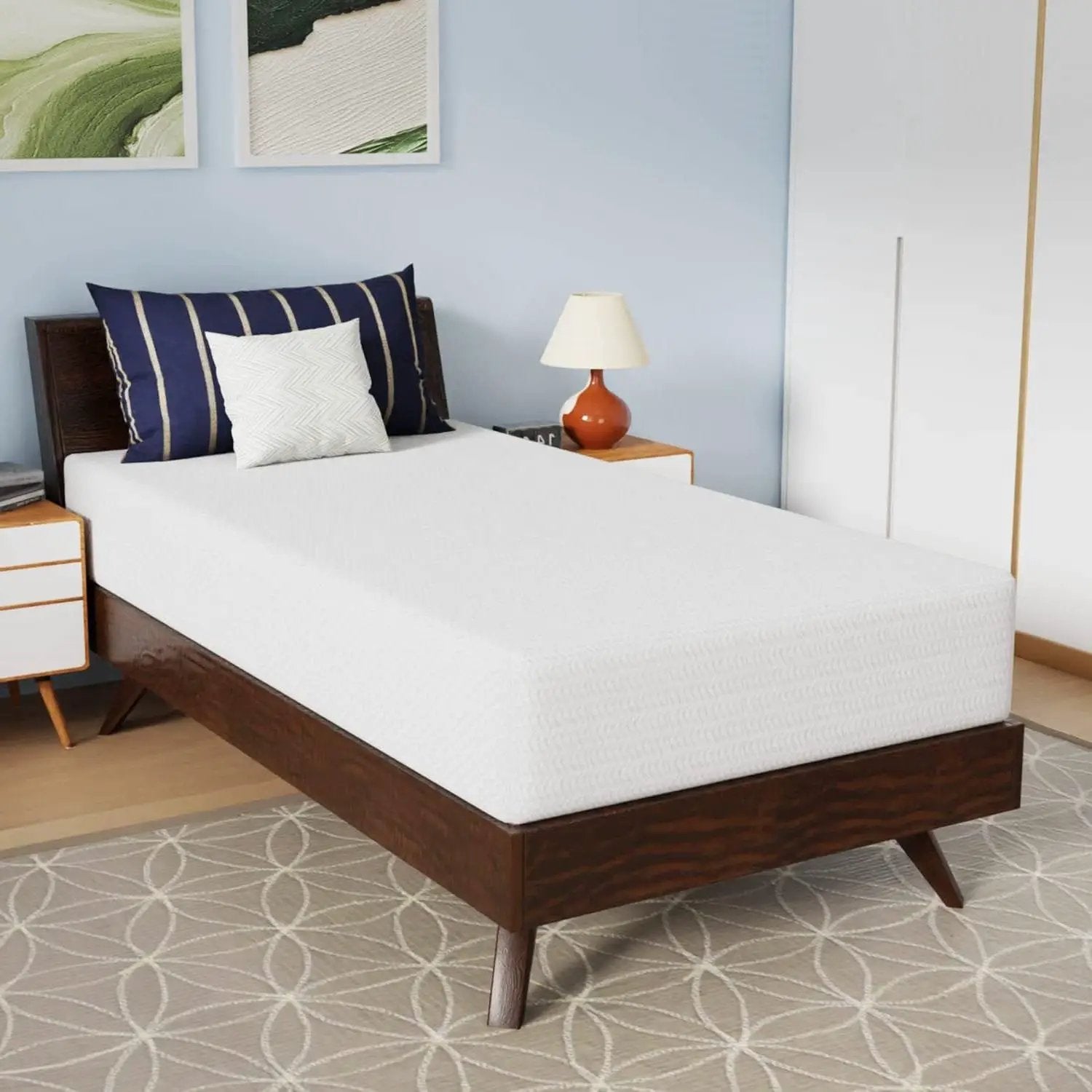 Twin size 10-inch Charcoal Infused Memory Foam Mattress with Removable Cover by HomePacific