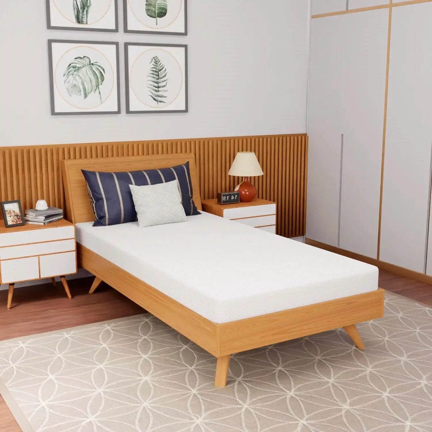 Twin size 5-inch Charcoal Infused Memory Foam Mattress with Removable Cover by HomePacific