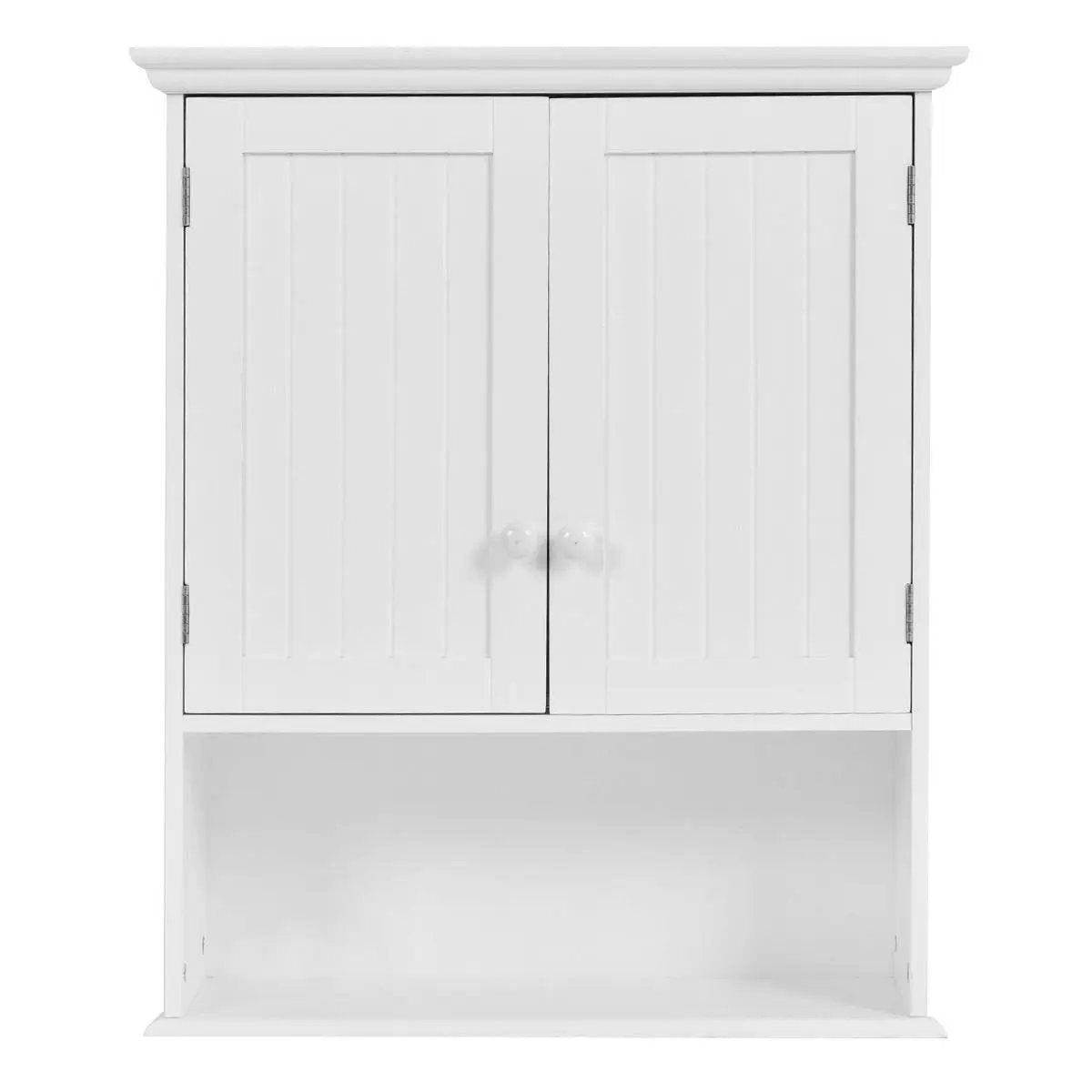 White Wall Mount Bathroom Cabinet with Storage Shelf by HomePacific