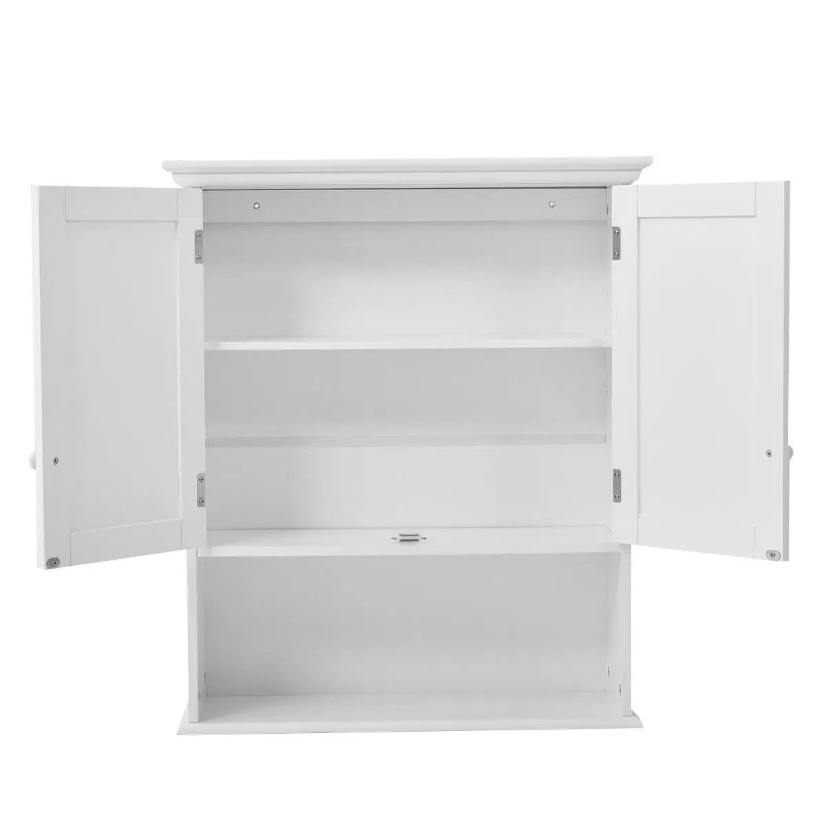 White Wall Mount Bathroom Cabinet with Storage Shelf by HomePacific