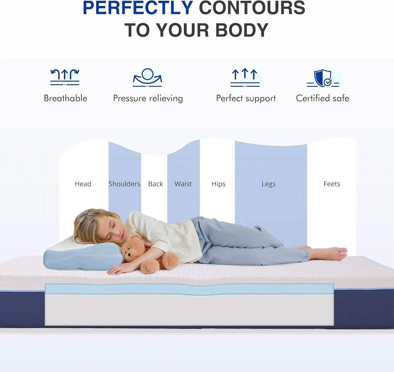 Twin Size 6-inch Gel Infused Medium Firm Memory Foam Mattress by HomePacific