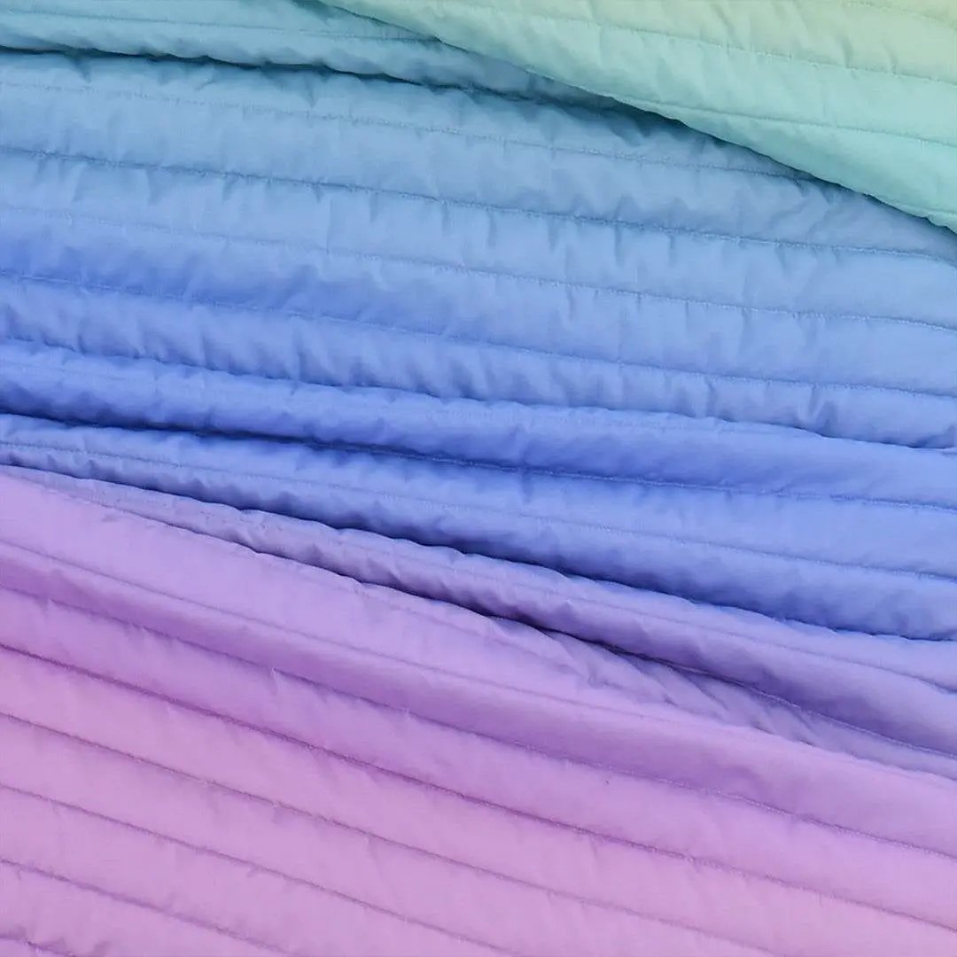 Twin/Twin XL 2 Piece Multi-Color Rainbow Quilt Set by HomePacific