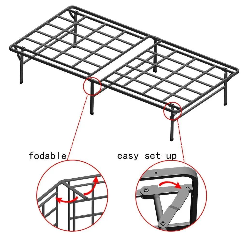 Twin XL Heavy Duty Foldable Metal Platform Bed Frame by HomePacific