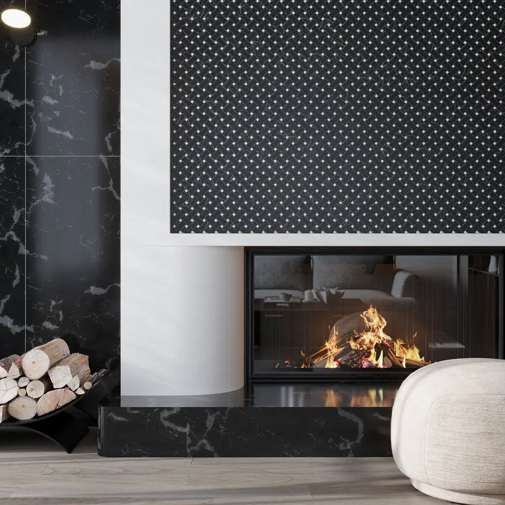 Eastern Black White 11x11 Honed Basketweave Marble Mosaic Tile (5 pack, 4.2 sq ft/case) by Apollo Tile
