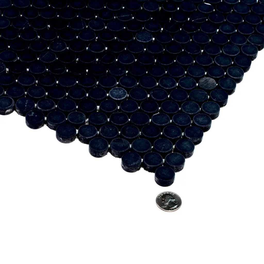 Eastern Black 11x12 Tumbled Penny Round Marble Mosaic Tile (5 pack, 4.83 sq ft/case) by Apollo Tile