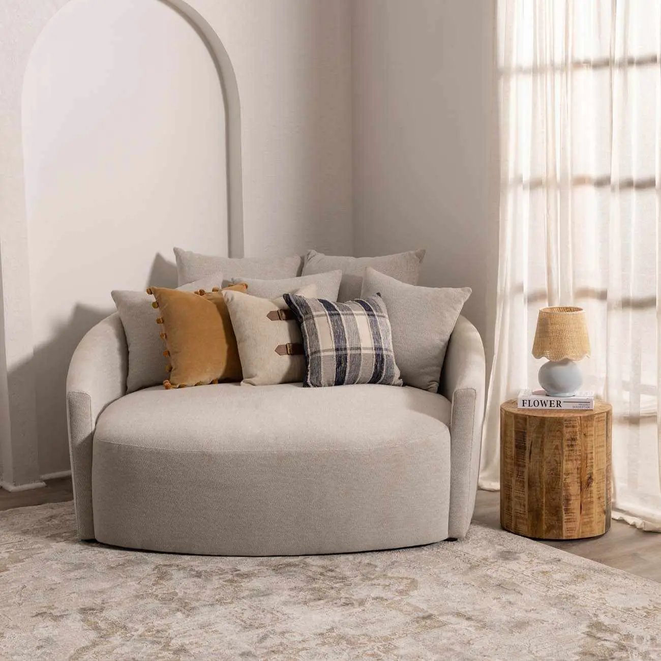 Tocae Blue Solid Ceramic Table Lamp by Boutique Rugs