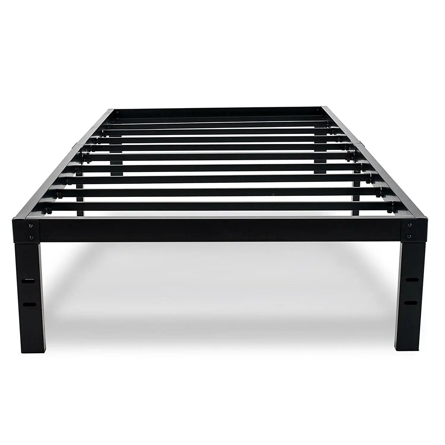 Twin XL College Dorm Heavy Duty Black Metal Platform Bed Frame by HomePacific