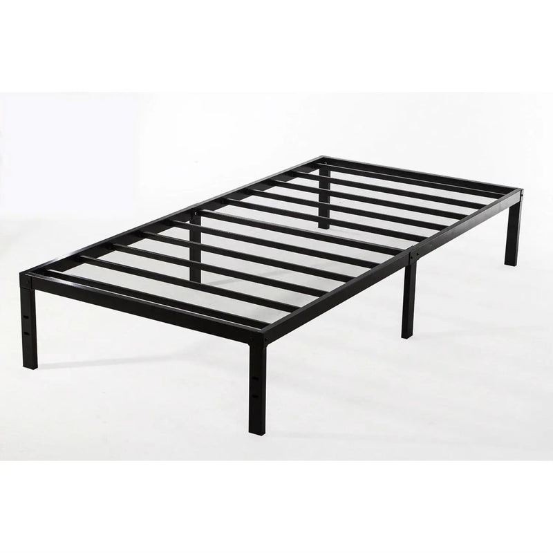 Twin XL Study Black Metal Platform Bed Frame - No Box-Springs Needed by HomePacific