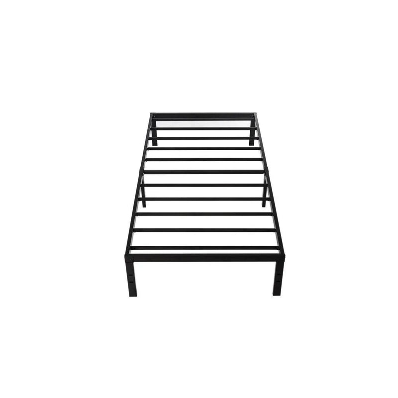 Twin XL Study Black Metal Platform Bed Frame - No Box-Springs Needed by HomePacific