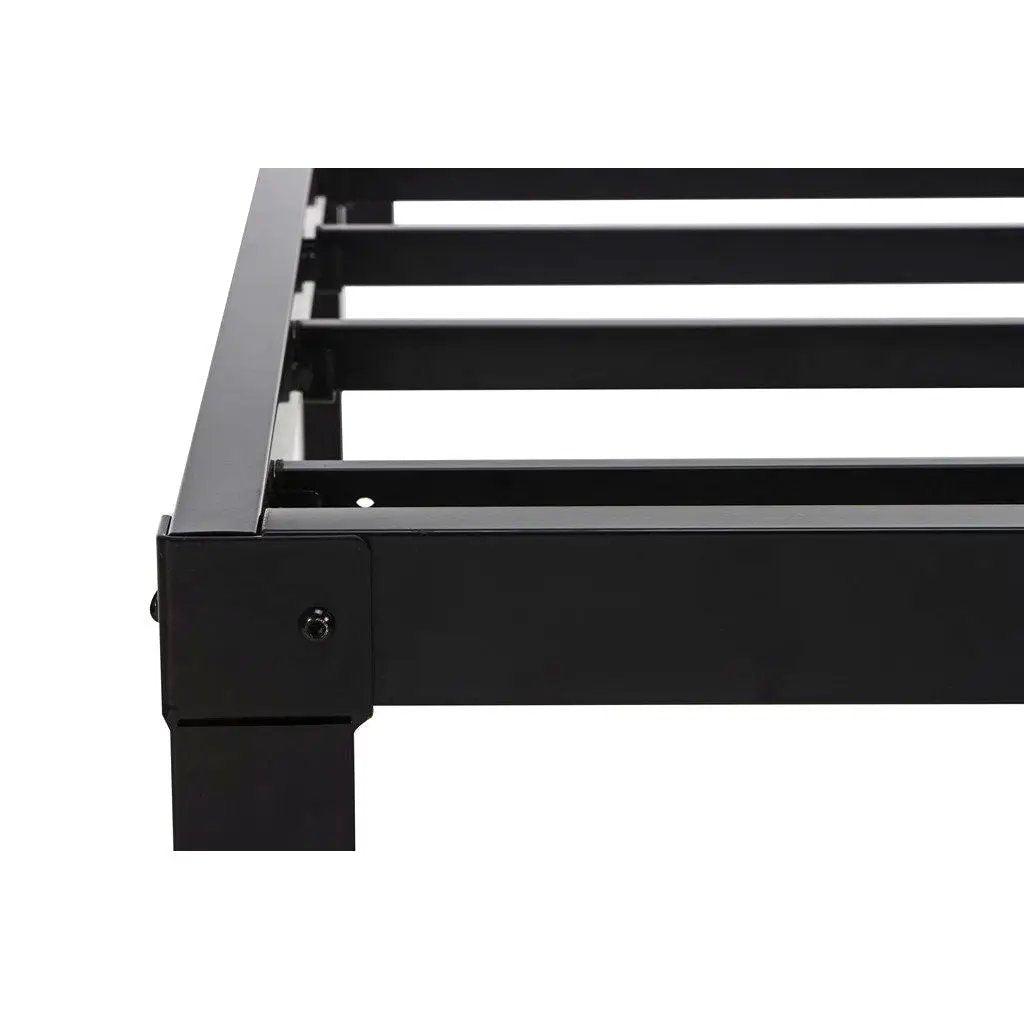Twin XL Study Black Metal Platform Bed Frame - No Box-Springs Needed by HomePacific