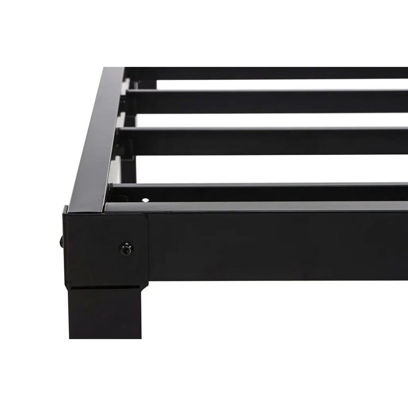 Twin XL Study Black Metal Platform Bed Frame - No Box-Springs Needed by HomePacific