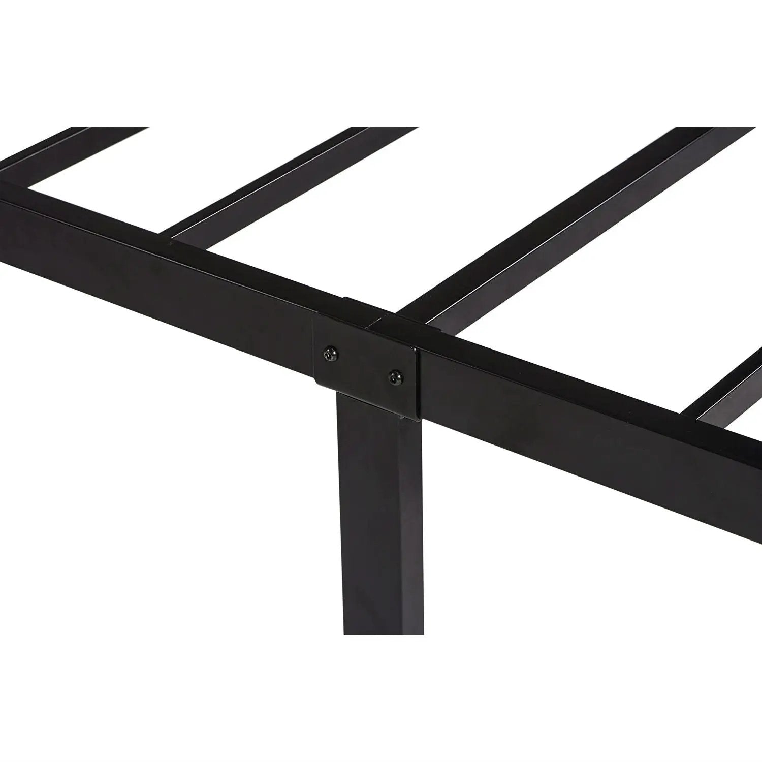 Twin XL Study Black Metal Platform Bed Frame - No Box-Springs Needed by HomePacific