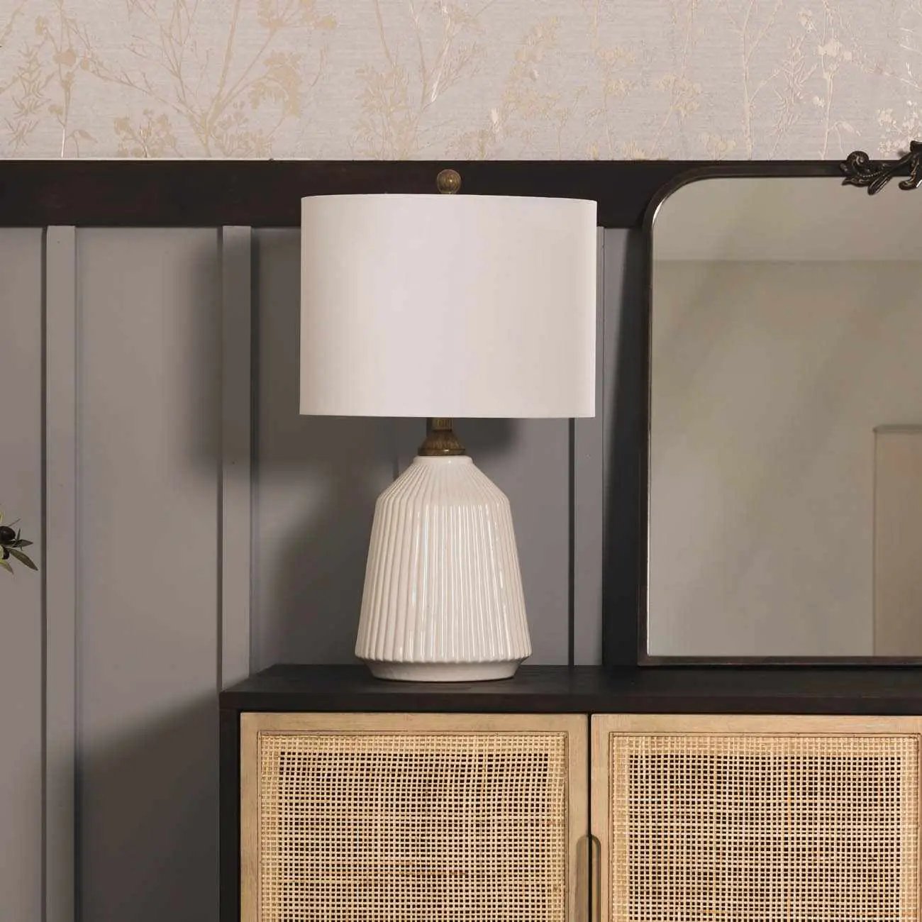 Tramutola White Table Lamp by Boutique Rugs