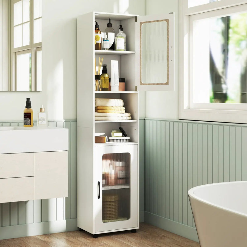 Tall Bathroom Storage Cabinet 67 Inches Freestanding Storage Organizer by DirectDeals
