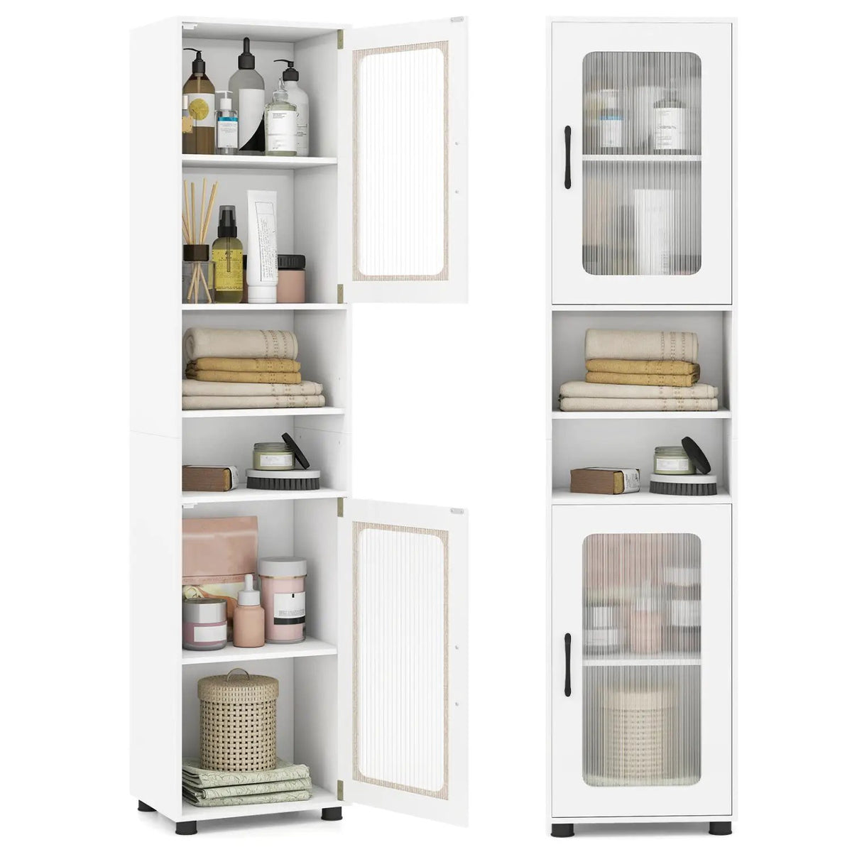 Tall Bathroom Storage Cabinet 67 Inches Freestanding Storage Organizer, photo 12 of 24