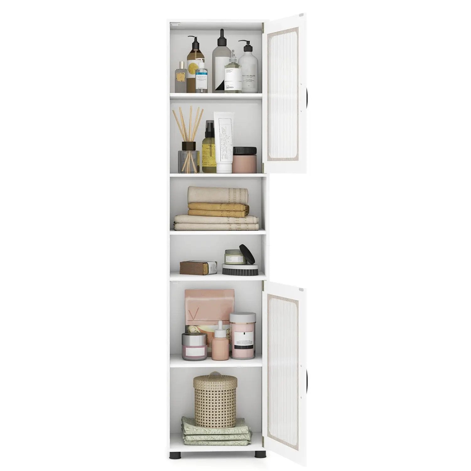 Tall Bathroom Storage Cabinet 67 Inches Freestanding Storage Organizer by DirectDeals