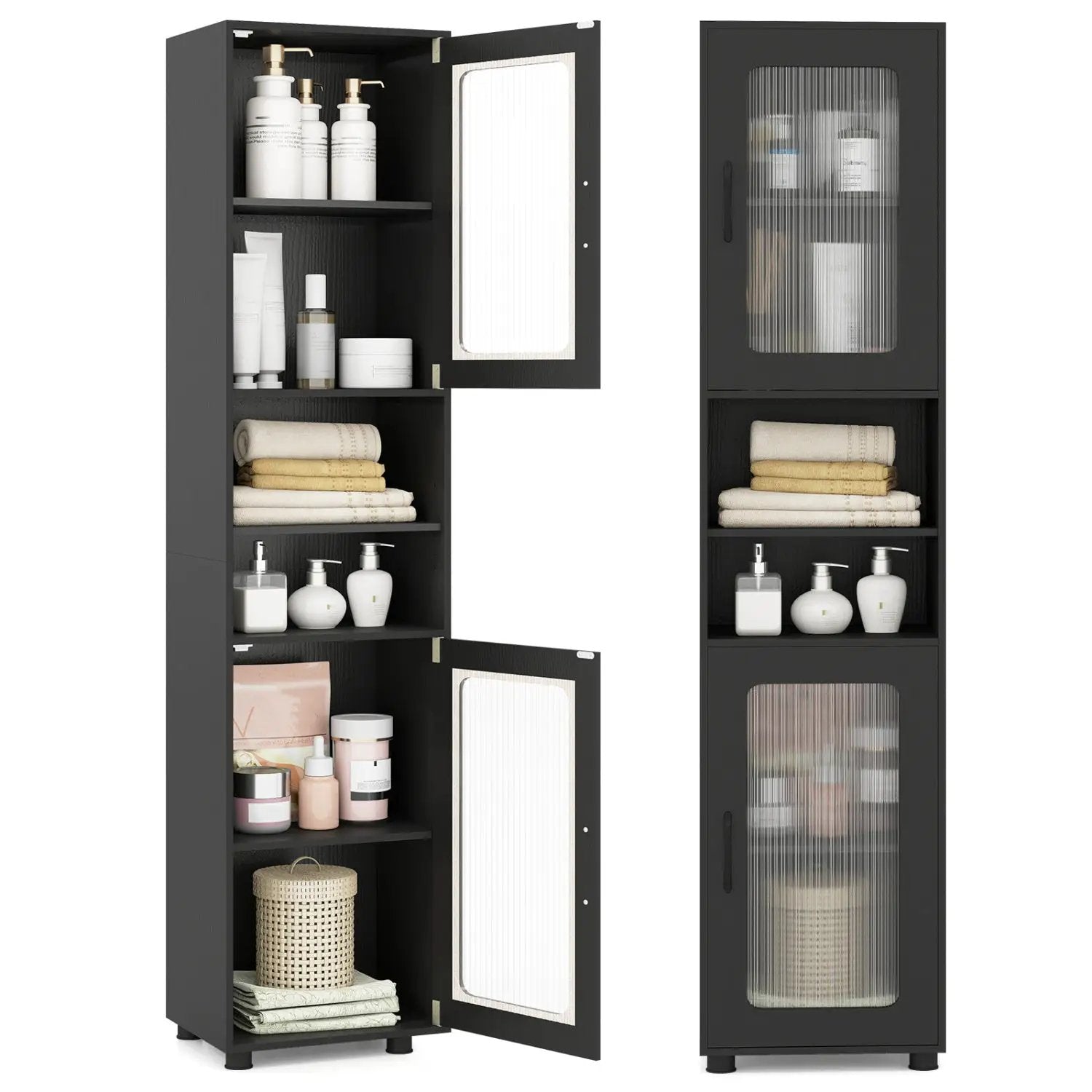 Tall Bathroom Storage Cabinet 67 Inches Freestanding Storage Organizer by DirectDeals