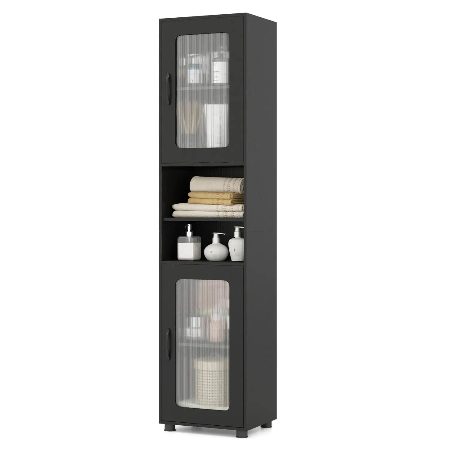 Tall Bathroom Storage Cabinet 67 Inches Freestanding Storage Organizer by DirectDeals