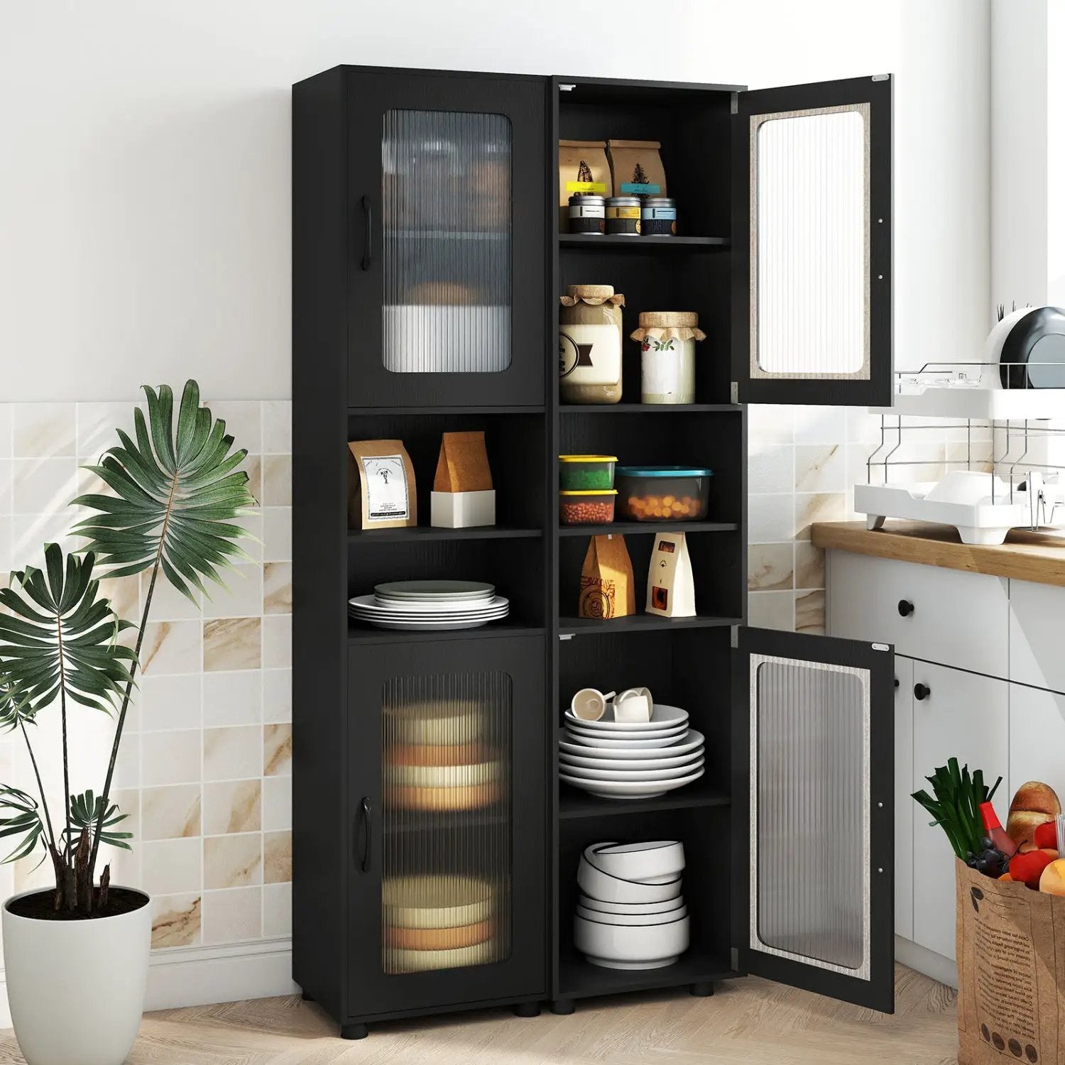 Tall Bathroom Storage Cabinet 67 Inches Freestanding Storage Organizer by DirectDeals