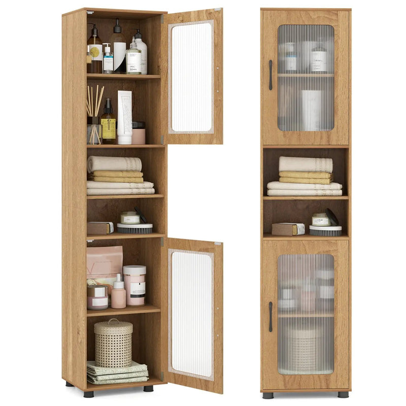 Tall Bathroom Storage Cabinet 67 Inches Freestanding Storage Organizer by DirectDeals