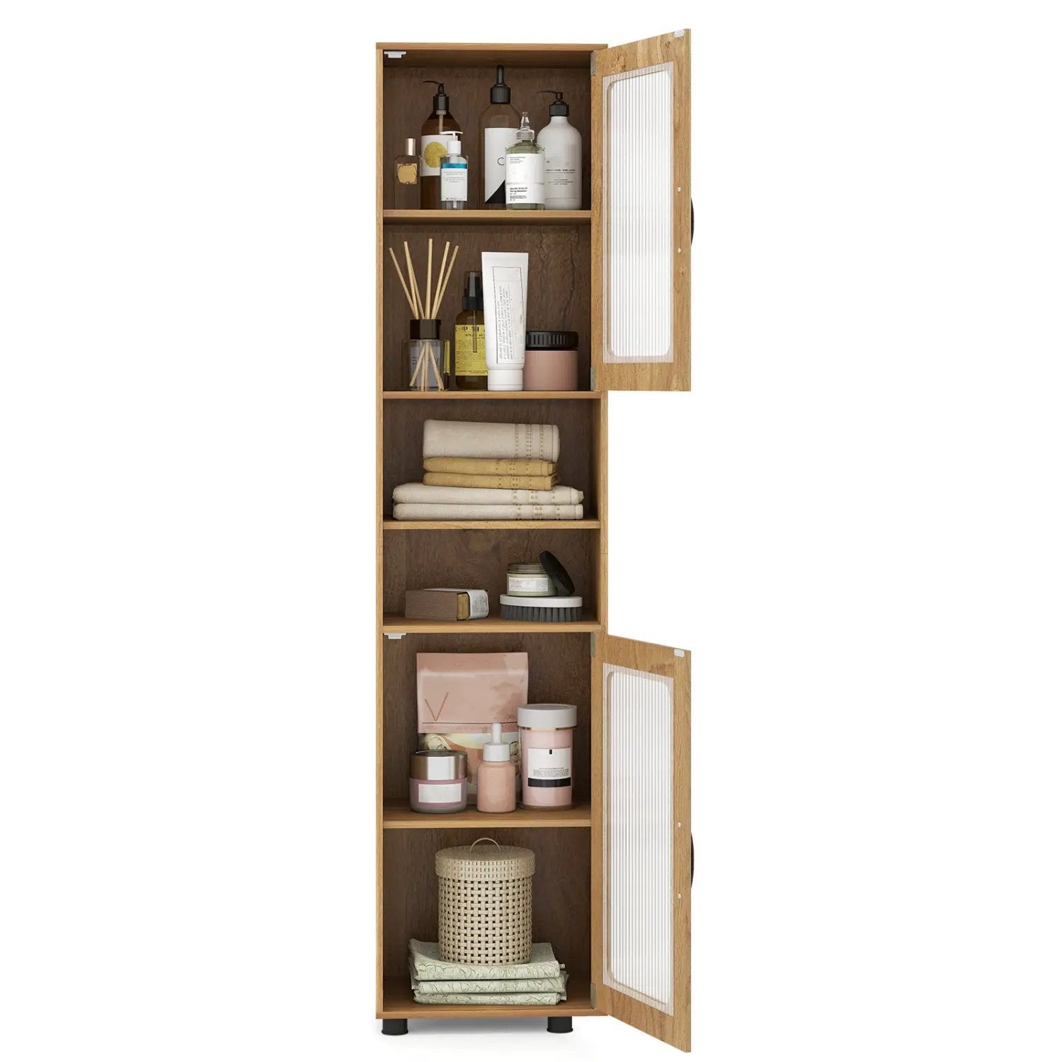 Tall Bathroom Storage Cabinet 67 Inches Freestanding Storage Organizer by DirectDeals