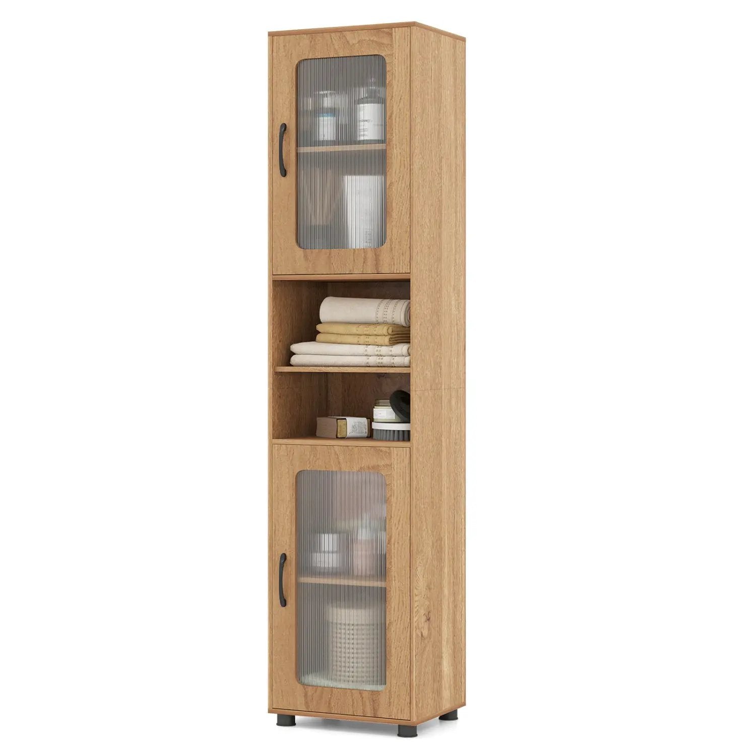 Tall Bathroom Storage Cabinet 67 Inches Freestanding Storage Organizer by DirectDeals