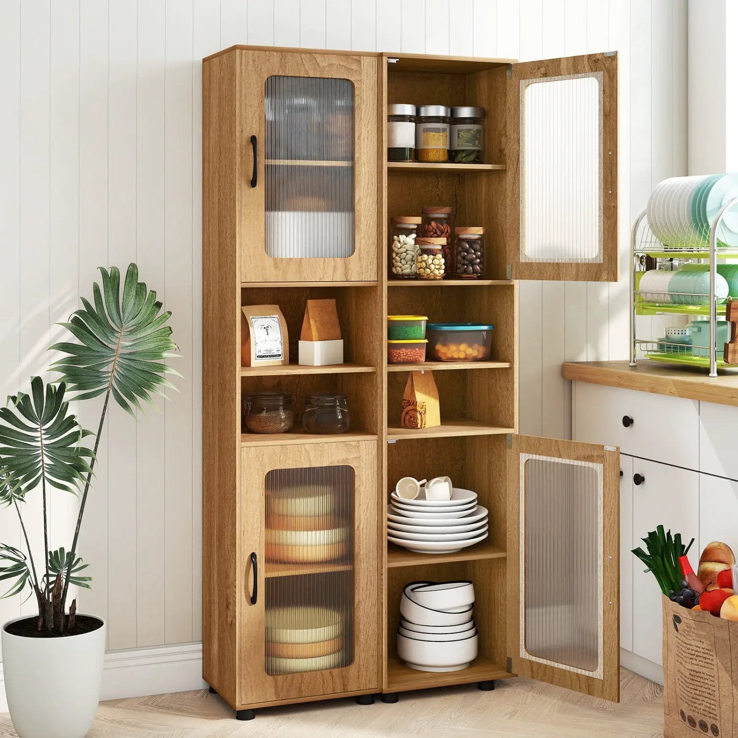 Tall Bathroom Storage Cabinet 67 Inches Freestanding Storage Organizer by DirectDeals