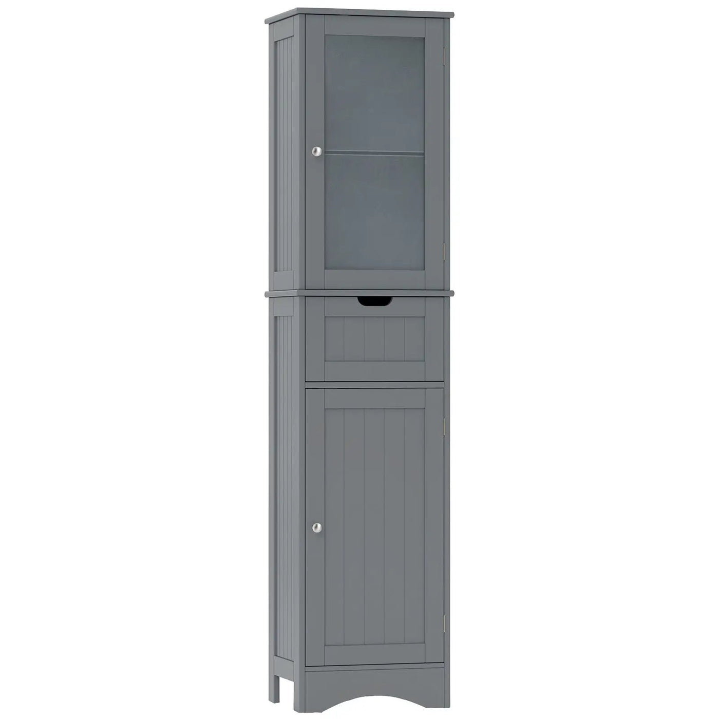 Tall Floor Storage Cabinet with 2 Doors and 1 Drawer for Bathroom by DirectDeals