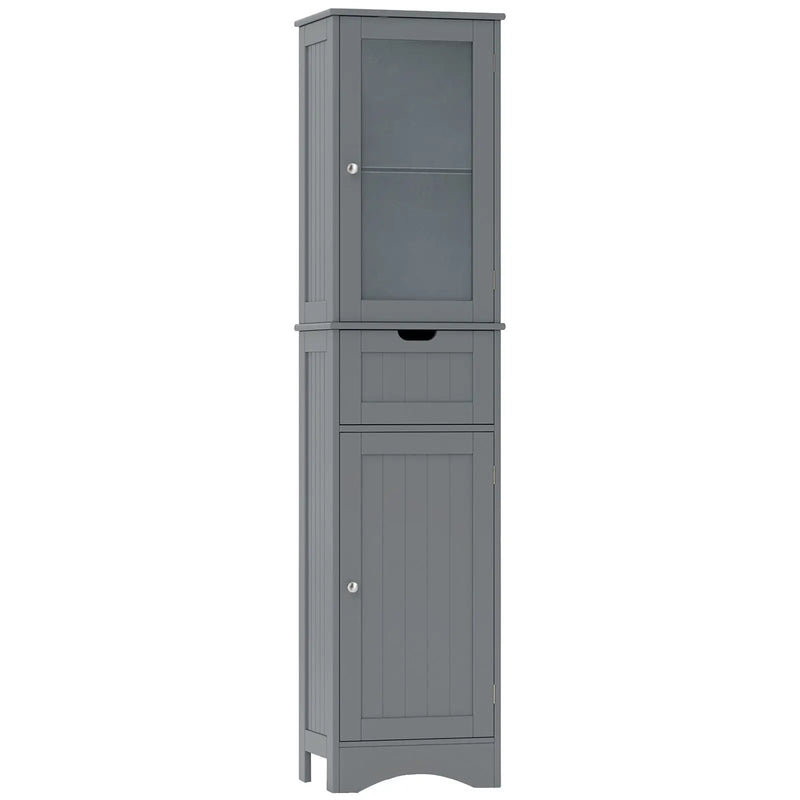 Tall Floor Storage Cabinet with 2 Doors and 1 Drawer for Bathroom by DirectDeals